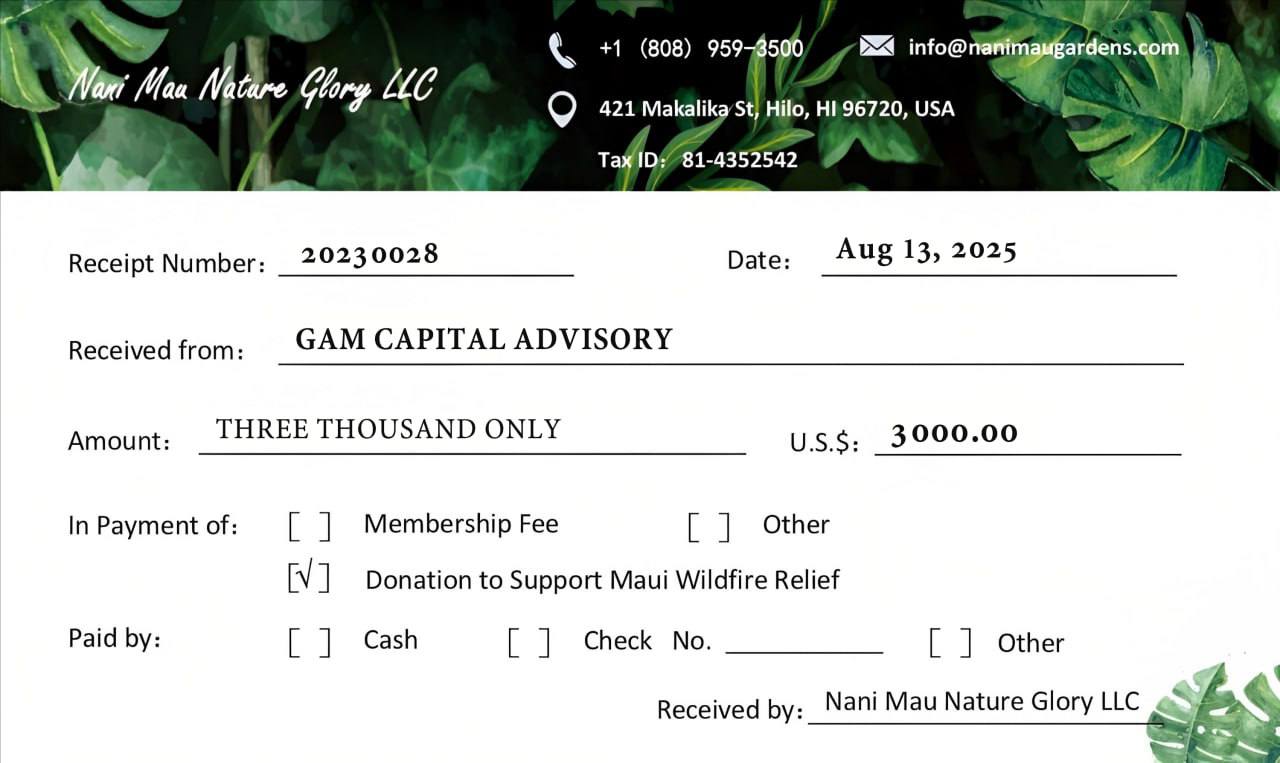 Maui Wildfire Relief Donation