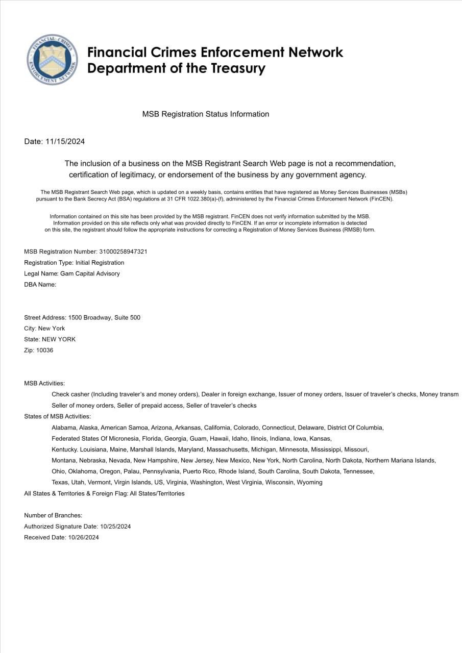 FinCEN MSB Registration